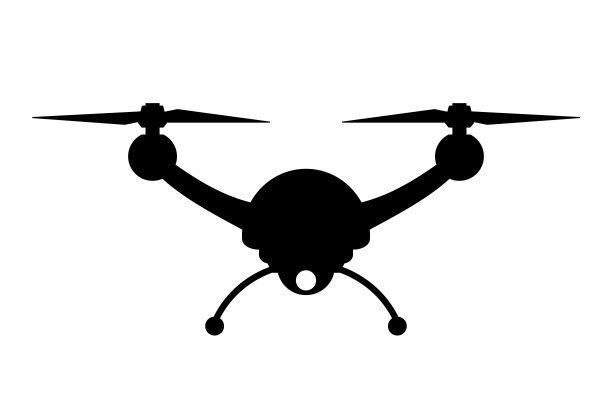 Aerial drone icon with camera – vector for stock图片下载