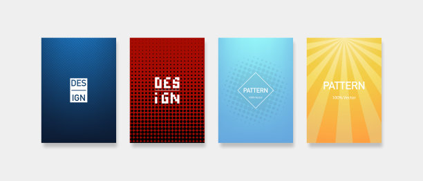 动态彩色渐变。简约现代的封面设计。一套几何图案背景设计。向量图片下载