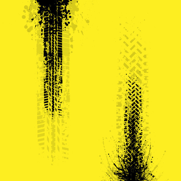 黄色的轮胎痕迹图片下载