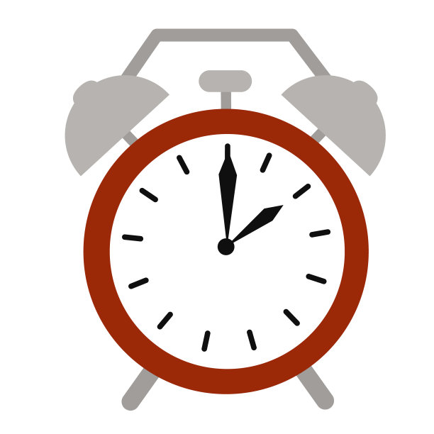 闹钟平面插图上的白色图片下载