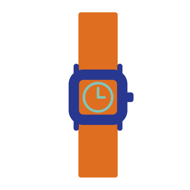 腕表平面插图上的白色图片下载