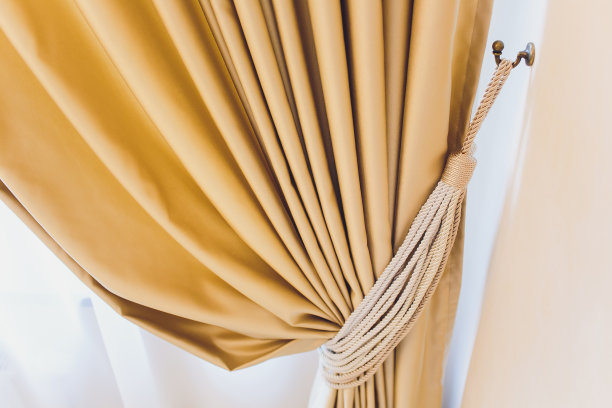 窗帘架。碎片照片窗帘，室内细节，窗帘细节接近。图片下载