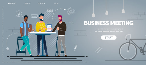 咖啡厅创意项目的非正式商务会议图片下载