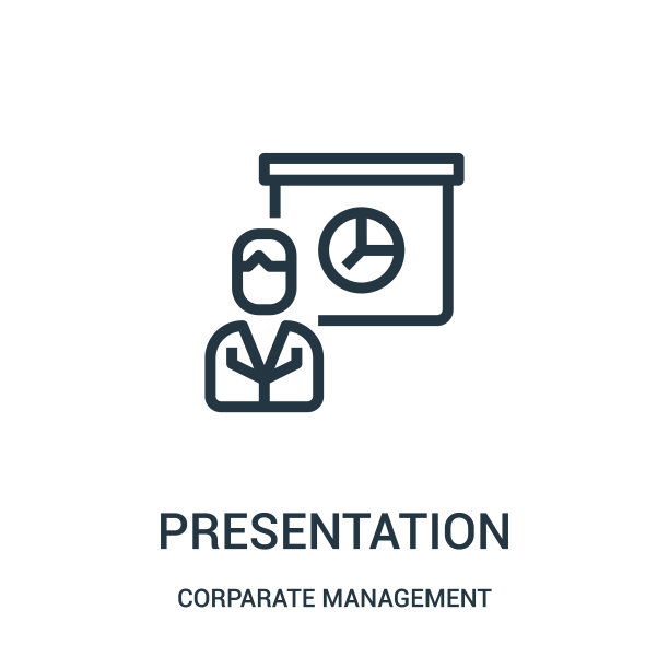 来自公司管理集合的表示图标向量。细线表示轮廓图标矢量插图。线性符号用于网络和移动应用程序，标志，印刷媒体。图片下载