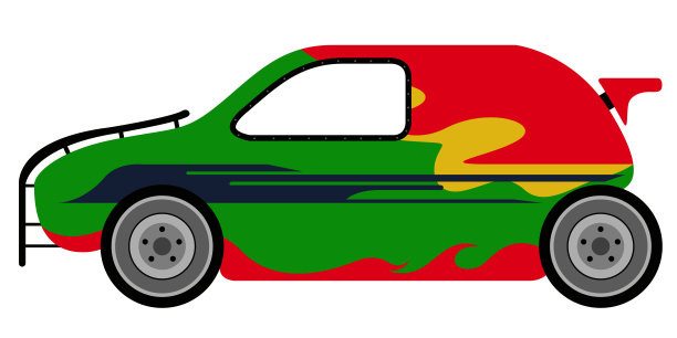 一辆德比车的侧视图图片下载