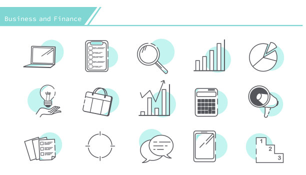 商业和财务设计元素图片下载