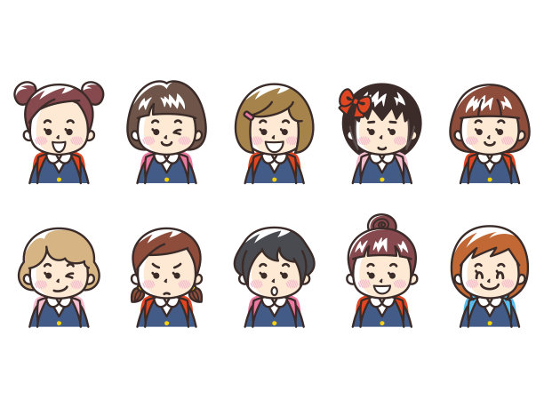 小学女生套装图片下载