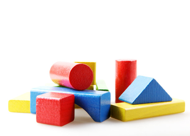 彩色玩具积木的工作室拍摄图片下载