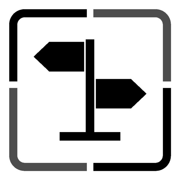 方向符号-黑色矢量图标图片下载