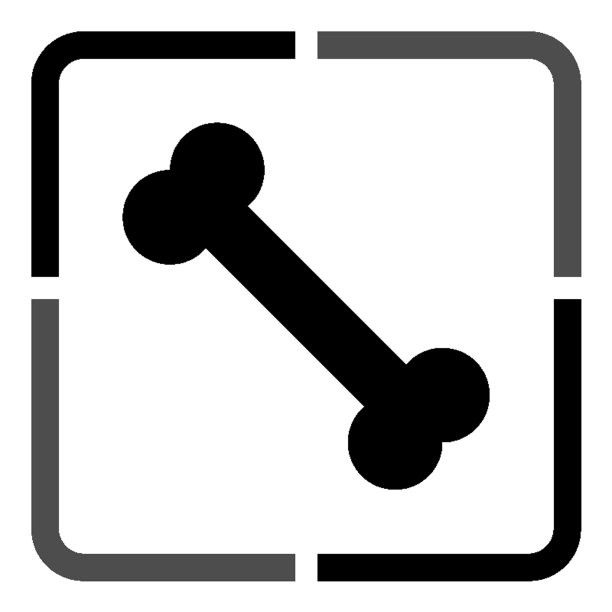 骨黑色矢量图标图片下载