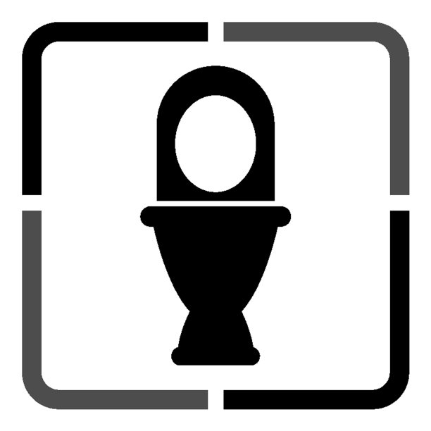 厕所-黑色矢量图标图片下载