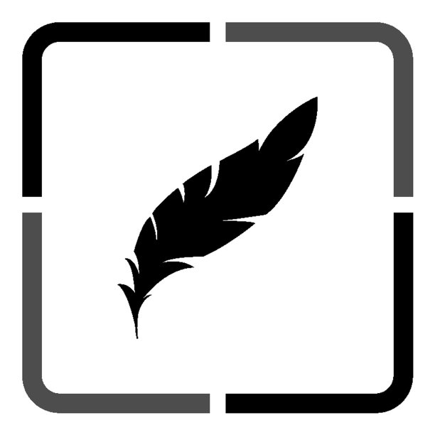 羽毛黑色矢量图标图片下载