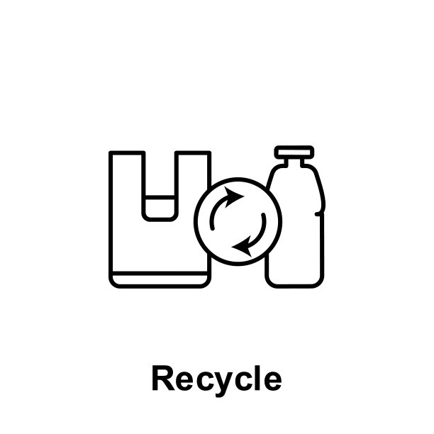 回收，瓶子，袋子图标。污染问题元素图标。细线图标用于网站设计和开发，应用程序开发。溢价图标图片下载