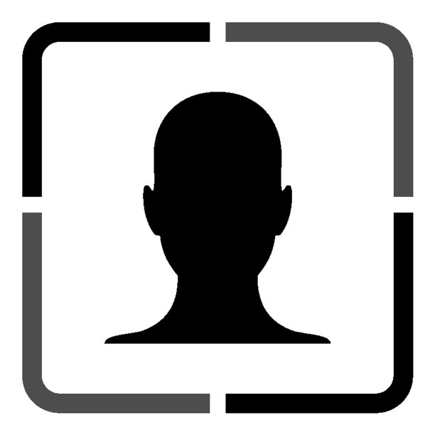 人的侧面图片-黑色矢量图标图片下载