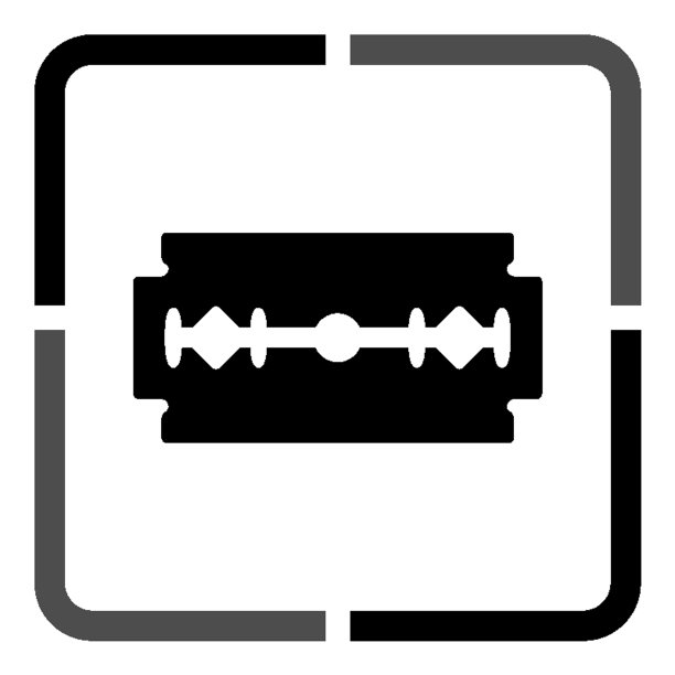 刀片剃刀-黑色矢量图标图片下载
