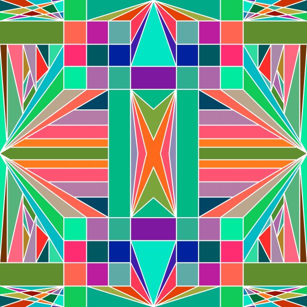 抽象的色彩和创意几何图案图片下载