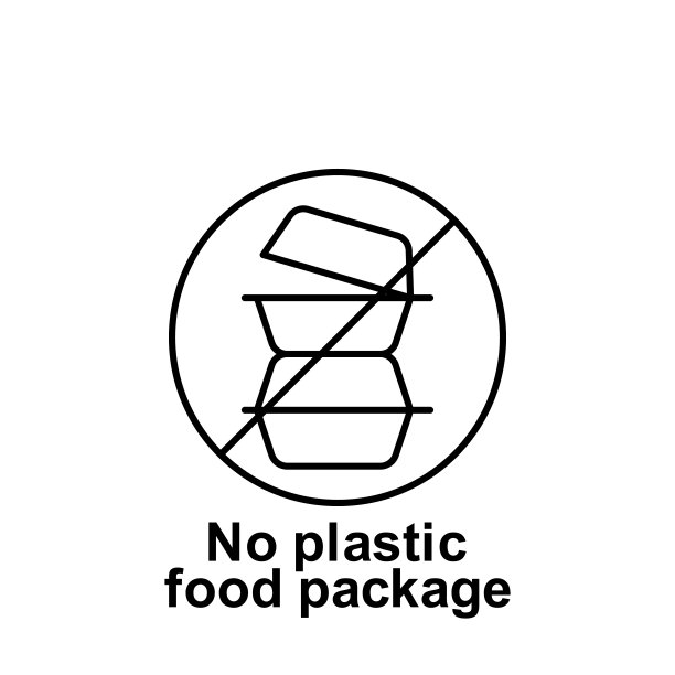 没有塑料食品包装图标。污染问题元素图标。细线图标用于网站设计和开发，应用程序开发。溢价图标图片下载