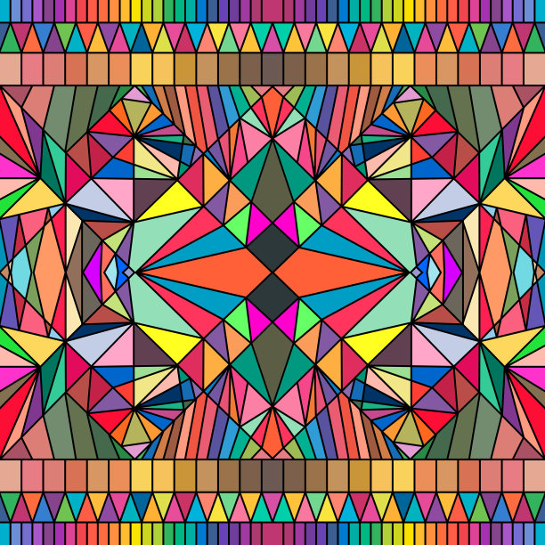 抽象的色彩和创意几何图案图片下载