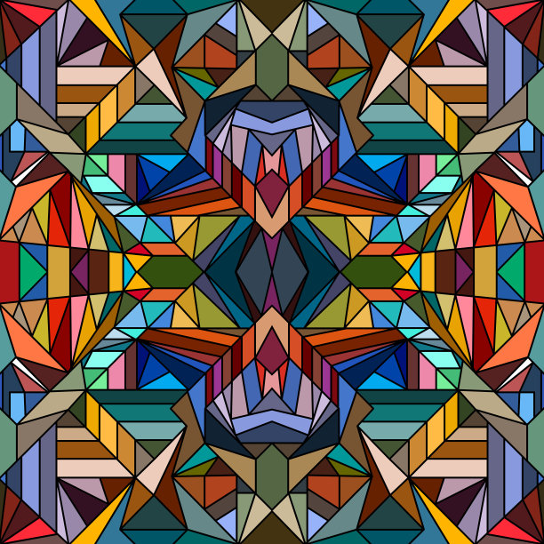 抽象的色彩和创意几何图案图片下载