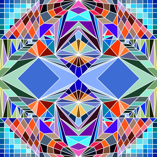 抽象的色彩和创意几何图案图片下载