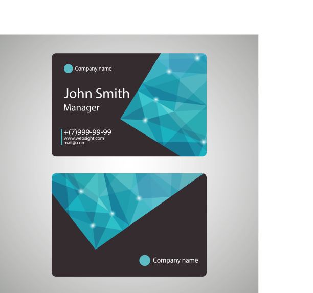 时尚的名片模板。矢量插图。图片下载