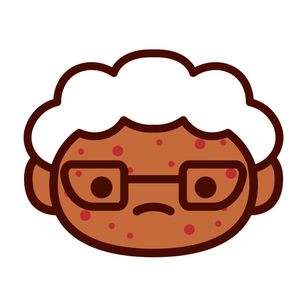 卡通可爱的表情人物与水痘图片下载