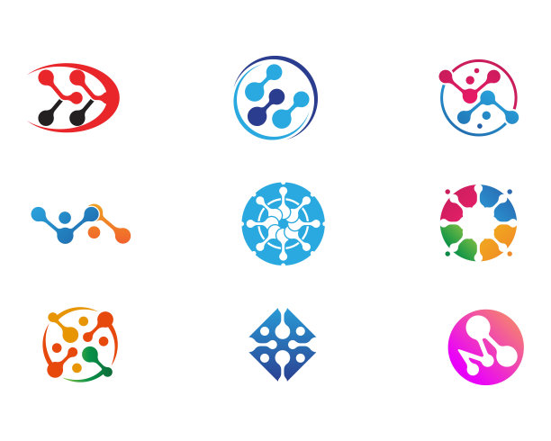 分子矢量插图设计图片下载