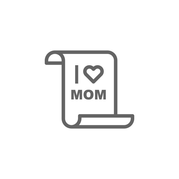 母亲节信大纲图标。元素的母亲节插图图标。符号和符号可以用于网页，标志，手机应用程序，UI，用户体验图片下载