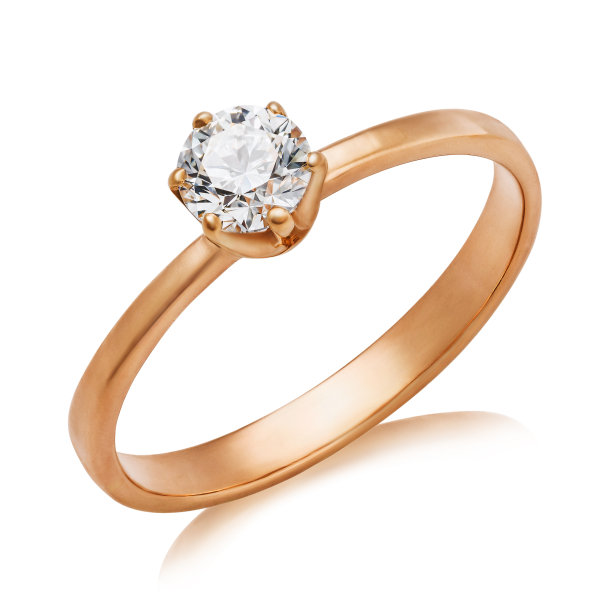 美丽的订婚戒指与一个大钻石孤立在白色的背景。这张照片是通过叠加得到的图片下载