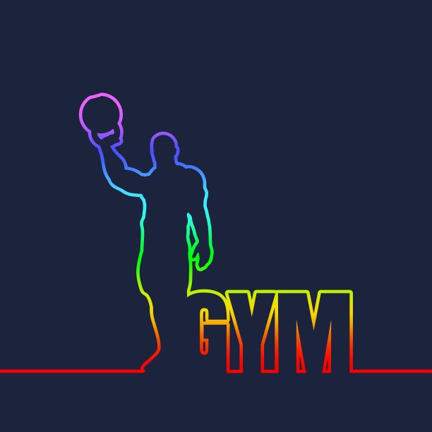 健美运动员剪影姿势图片下载