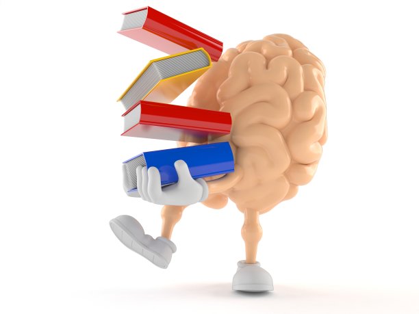 携带书籍的大脑特征图片下载