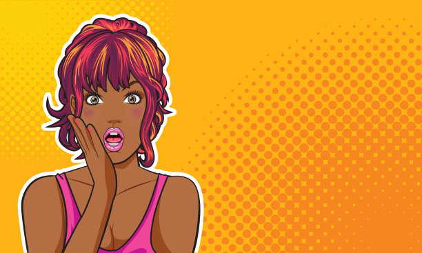 惊讶的黑人妇女保持了一个哇图片下载