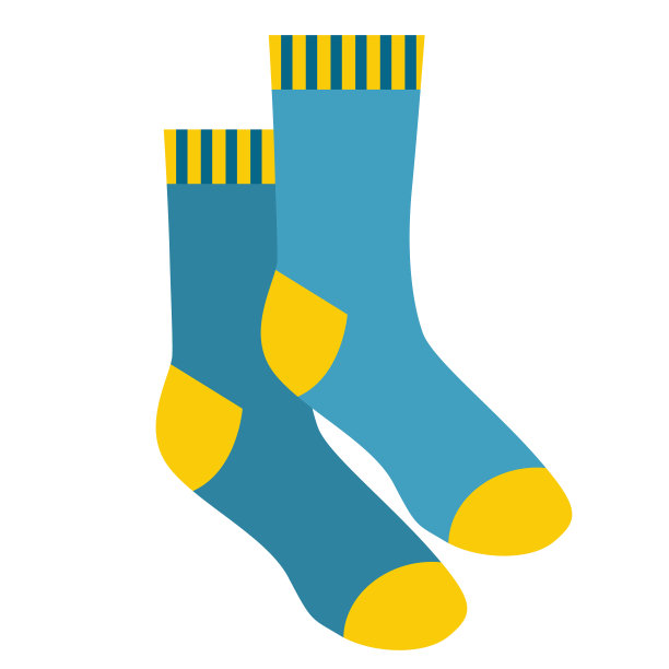 蓝袜子平插图白图片下载