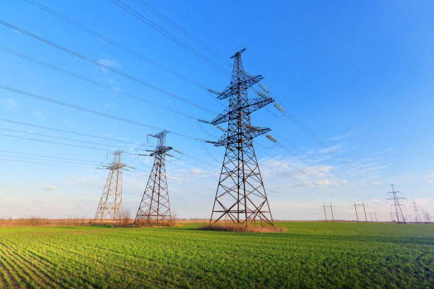 电力线夏季景观图片下载