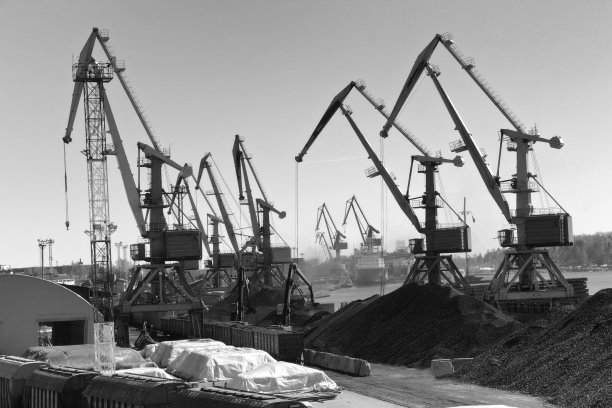 海港(黑白图像)图片下载