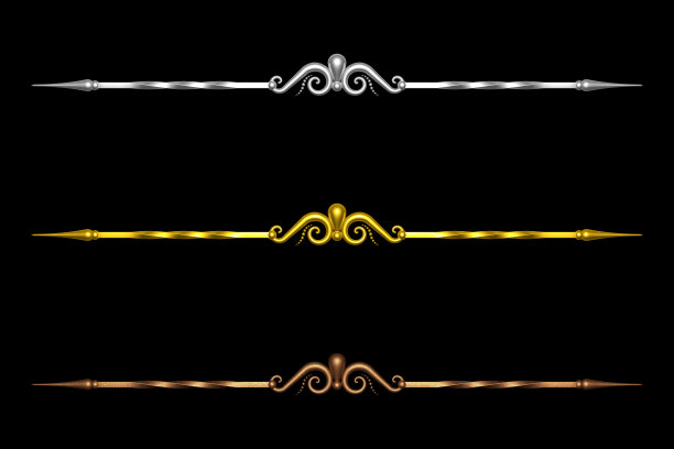 独特的三维页面分隔和装饰设计元素系列图片下载