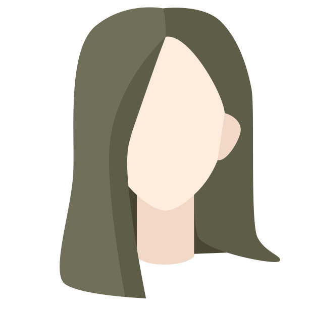 深色中等长度的头发平坦的插图上的白色图片下载