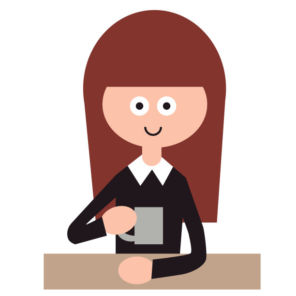 喝酒的女孩平面插图上的白色图片下载