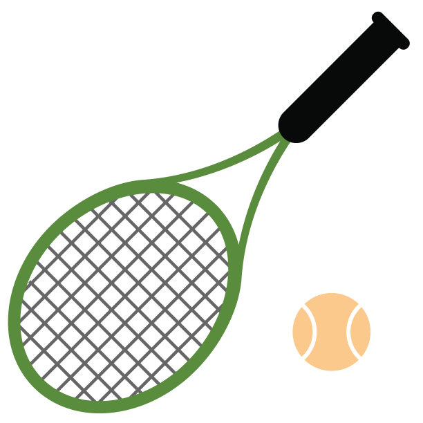 网球拍平面插图上的白色图片下载