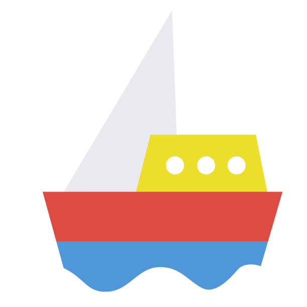 船平面插图上的白色图片下载