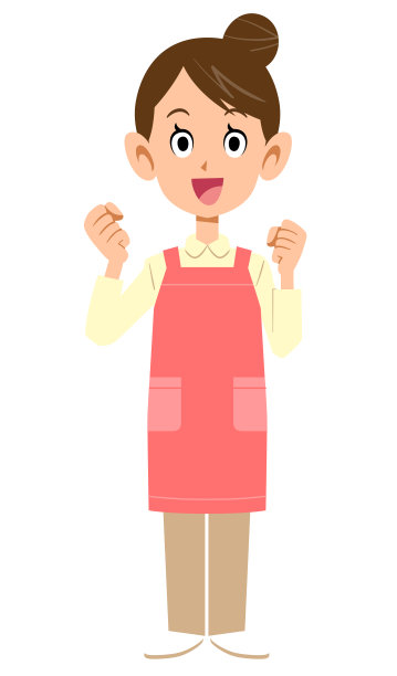 一个系着围裙的女人挂断了电话图片下载