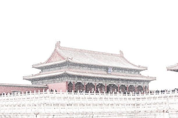 紫禁城在大雪中图片下载