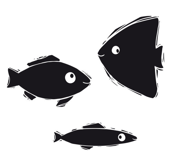 菲亚宝贝可爱的版画。可爱的海洋动物剪影。图片下载