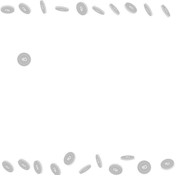 俄罗斯卢布硬币下落。分散的黑色和w图片下载