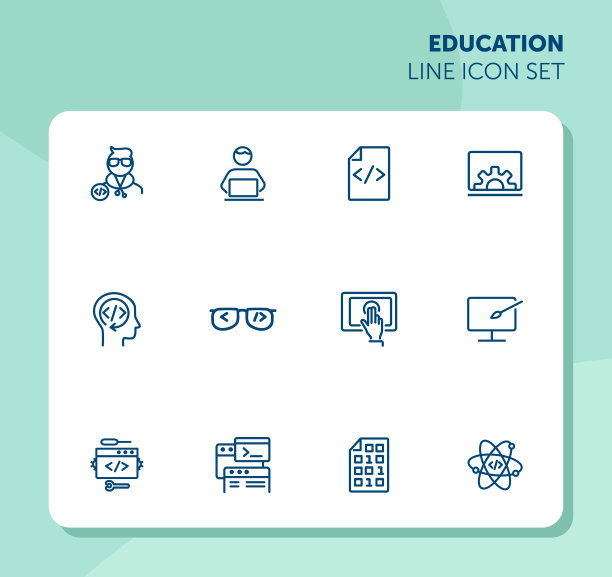 教育线图标集图片下载