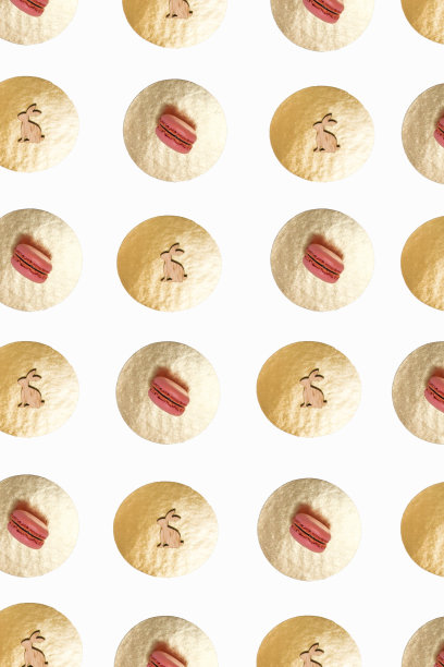 东方兔和杏仁饼干图案图片下载