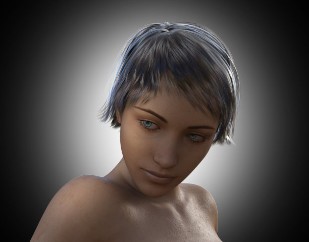 美丽害羞的女人肖像图片下载