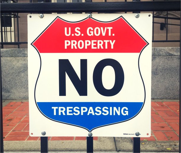 禁止侵入美国政府财产图片下载