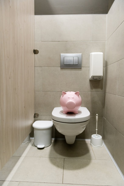 厕所里的存钱罐图片下载