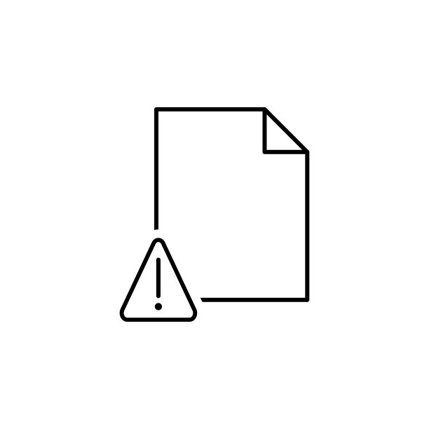 警告文档大纲图标。符号和符号可以用于网页，标志，手机应用程序，UI，用户体验图片下载